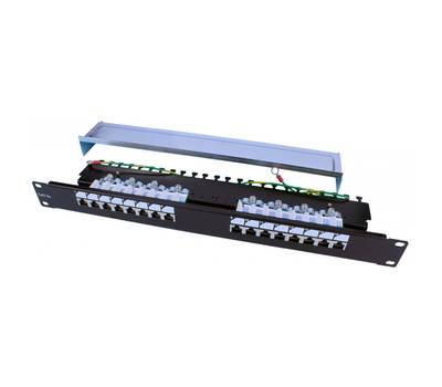 Патч-панель Hyperline PP3-19-16-8P8C-C5E-SH-110D 19" 1U 16xRJ45 кат.5e UTP