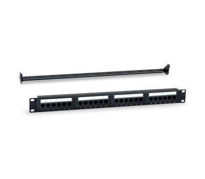 Патч-панель WRLINE WR-PL-24-C5E-D 19" 1U 24xRJ45 кат.5e