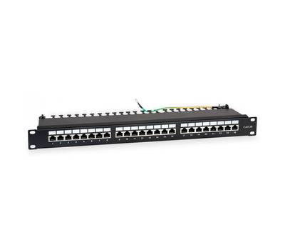 Патч-панель WRLINE WR-PL-24-C5E-SH-D 19" 1U 24xRJ45 кат.5e FTP