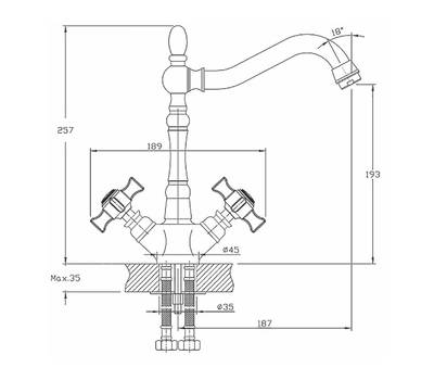 Смеситель для кухни Haiba HB4324