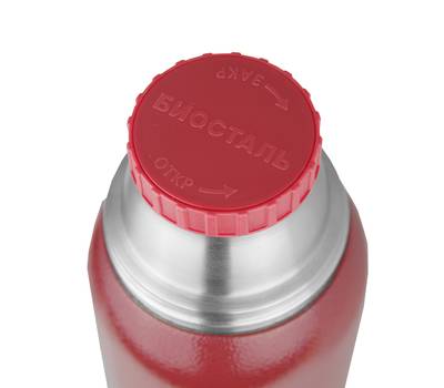 Термос Biostal NBА-1000R ОХОТА 1 л , 2 чашки, красный