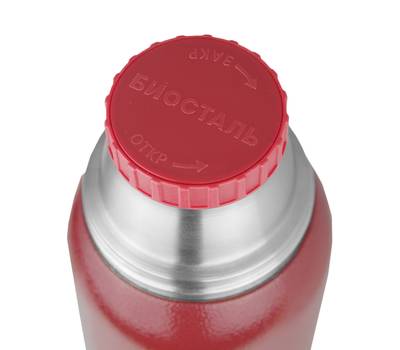 Термос Biostal NBА-1000R ОХОТА 1 л , 2 чашки, красный