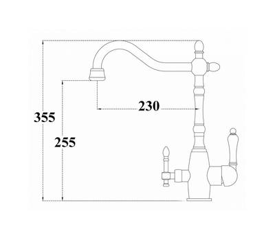 Смеситель для кухни под фильтр ZorG Sanitary ZR 312 YF-33-BR