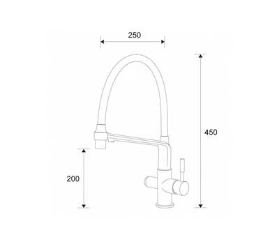 Смеситель для кухни под фильтр ZorG Sanitary ZR 343-6 YF