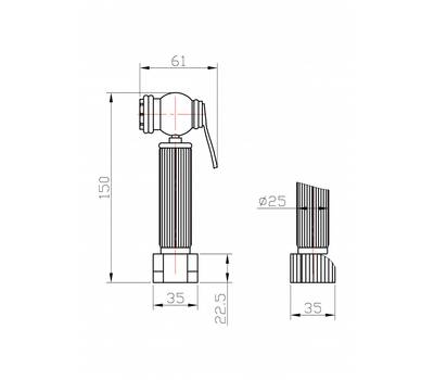 Душ гигиенический Milacio Almeria MC.801.BBR