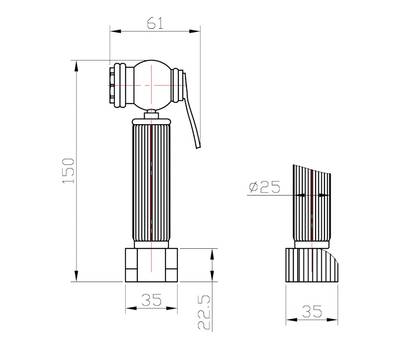 Душ гигиенический Milacio Almeria MC.801.BBR