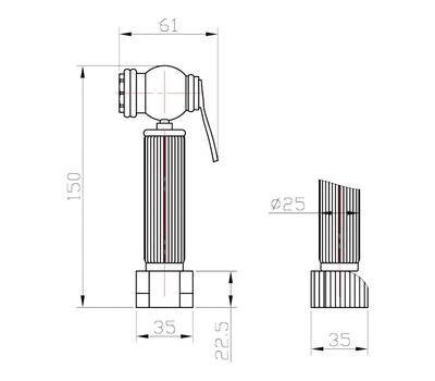 Душ гигиенический Milacio Almeria MC.801.SL