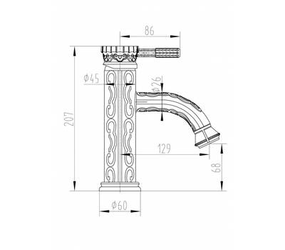 Смеситель для кухни Milacio Villena MC.504.BBR