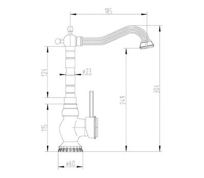 Смеситель для кухни ZorG Sanitary A 305K-SL