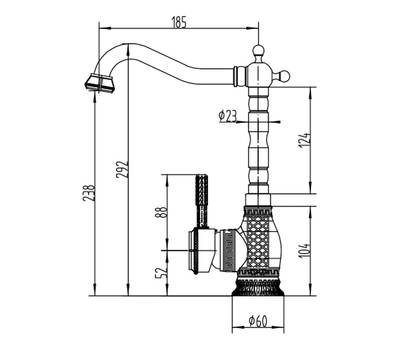 Смеситель для кухни ZorG Sanitary A 313K-BR