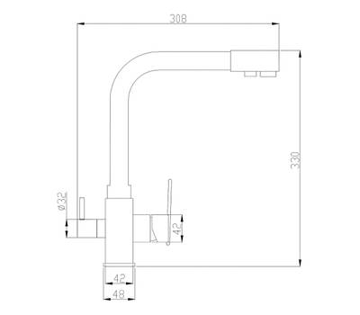 Смеситель для кухни под фильтр Steel Hammer SH 805 CR