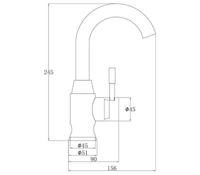 Смеситель для кухни Steel Hammer SH 6166 INOX