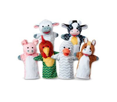 Мягкая игрушка Melissa&Doug Плюшевые куклы на руку-животные с фермы 9121
