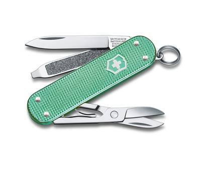 Нож перочинный VICTORINOX Minty Mint (0.6221.221G) 58мм 7функц. карт.коробка.