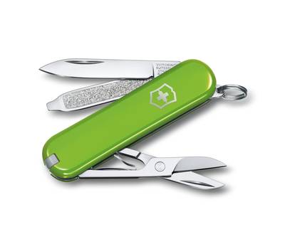 Нож перочинный VICTORINOX Smashed Avocado (0.6223.43G) 58мм 7функц.