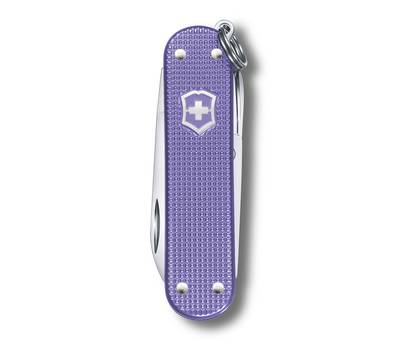 Нож перочинный VICTORINOX Electric Lavender (0.6221.223G) 58мм 7функц. карт.коробка.