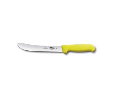 Нож кухонный VICTORINOX Swibo/(5.7608.18L) стальной разделочный лезв.180мм прямая заточка желтый.