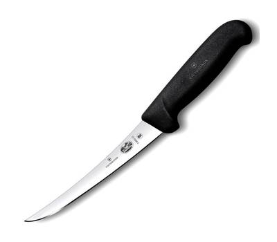 Нож кухонный VICTORINOX Fibrox/(5.6603.12) стальной разделочный для мяса лезв.120мм прямая заточка ч