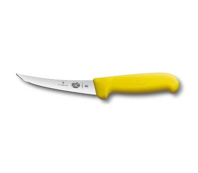 Нож кухонный VICTORINOX Fibrox/(5.6608.12) стальной разделочный лезв.120мм прямая заточка желтый.