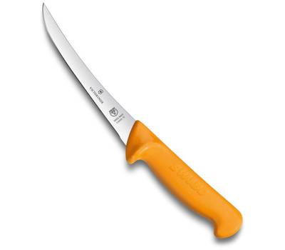 Нож кухонный VICTORINOX Swibo/(5.8405.16) стальной обвалочный для мяса лезв.160мм прямая заточка жел