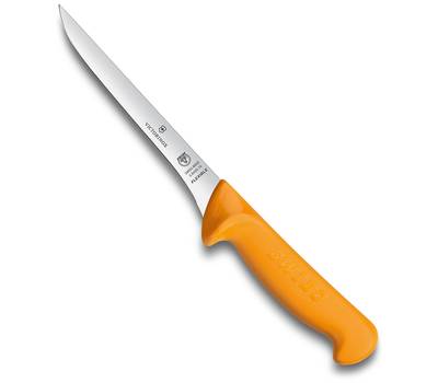 Нож кухонный VICTORINOX Swibo/(5.8409.13) стальной обвалочный для мяса лезв.130мм прямая заточка жел
