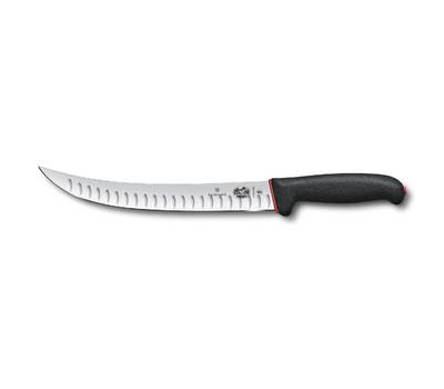 Нож кухонный VICTORINOX Fibrox/(5.7223.25D) стальной разделочный лезв.250мм прямая заточка черный.