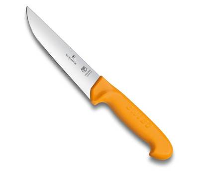 Нож кухонный VICTORINOX Swibo/(5.8421.18) стальной разделочный для мяса лезв.180мм прямая заточка же