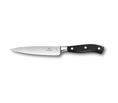 Нож кухонный VICTORINOX 7.7403.15G универсальный кованый, лезвие 15 см, черный
