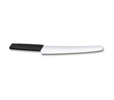 Нож кухонный VICTORINOX Modern (6.9073.26WB) стальной для хлеба лезв.260мм серрейт. заточка черный.
