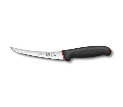 Нож кухонный VICTORINOX Fibrox/(5.6613.15D) стальной обвалочный лезв.150мм прямая заточка черный.