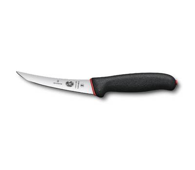 Нож кухонный VICTORINOX Fibrox/(5.6613.12D) стальной разделочный лезв.120мм прямая заточка черный.