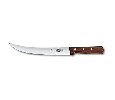 Нож кухонный VICTORINOX 5.7200.25 стальной разделочный лезв.250мм прямая заточка коричневый.