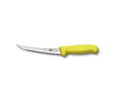 Нож кухонный VICTORINOX Fibrox/(5.6618.12) стальной разделочный лезв.120мм прямая заточка желтый.