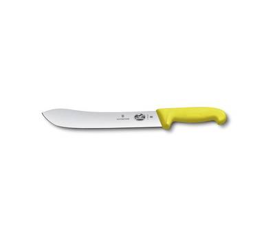 Нож кухонный VICTORINOX Swibo/(5.7408.25) стальной разделочный лезв.250мм прямая заточка желтый.