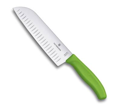 Нож кухонный VICTORINOX 6.8526.17L4B сантоку,17 см рифленое