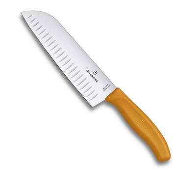 Нож кухонный VICTORINOX 6.8526.17L9B сантоку,17 см рифленое