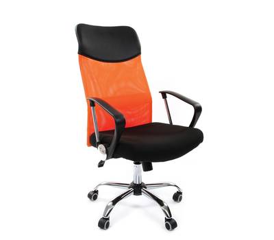 Офисное кресло Chairman 610 Россия 15-21 черный + TW оранжевый/CMet (7021400)