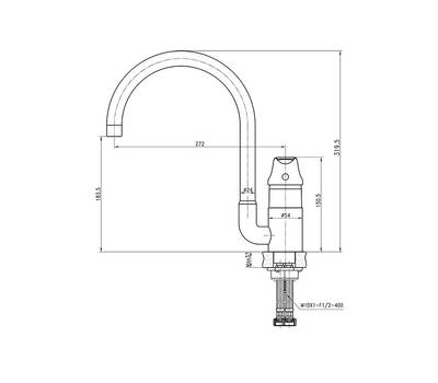 Смеситель для кухни KAISER 23044-1 SBG