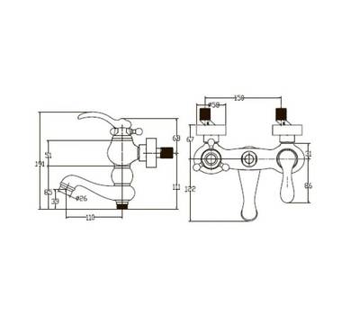 Душевой гарнитур KAISER 47722-1Br