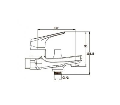 Смеситель для ванны KAISER 76022