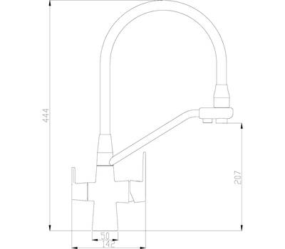 Смеситель для кухни Steel Hammer SH 903-8 SATIN