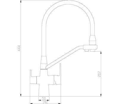 Смеситель для кухни Steel Hammer SH 903-6 SATIN