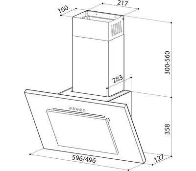 Вытяжка для кухни LEX Mini 500 BL черный