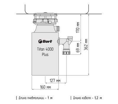 Измельчитель отходов Bort TITAN 4000 Plus