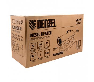 Пушка тепловая дизельная DENZEL DHG-20, 20 кВт, 500 м3/ч, прямой нагрев