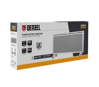 Обогреватель конвекторный DENZEL гибридный электрический HybridX-2000, ИК нагреватель, цифровой терм