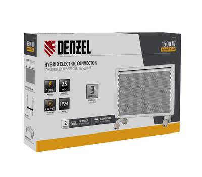 Обогреватель конвекторный DENZEL гибридный электрический HybridX-1500, ИК нагреватель, цифровой терм