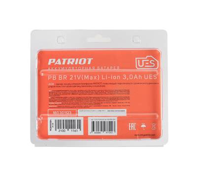 Батарея аккумуляторная PATRIOT PB BR 21V(Max) Li-ion 3,0Ah UES