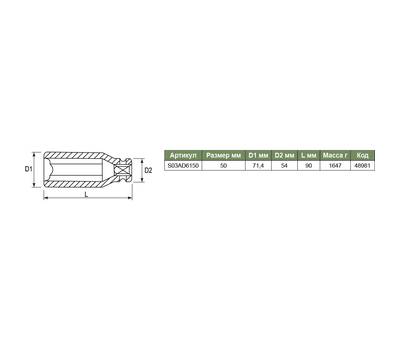 Головка торцевая Jonnesway S03AD6150