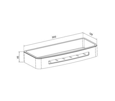 Полочка для ванны IDDIS SHE10SBi44